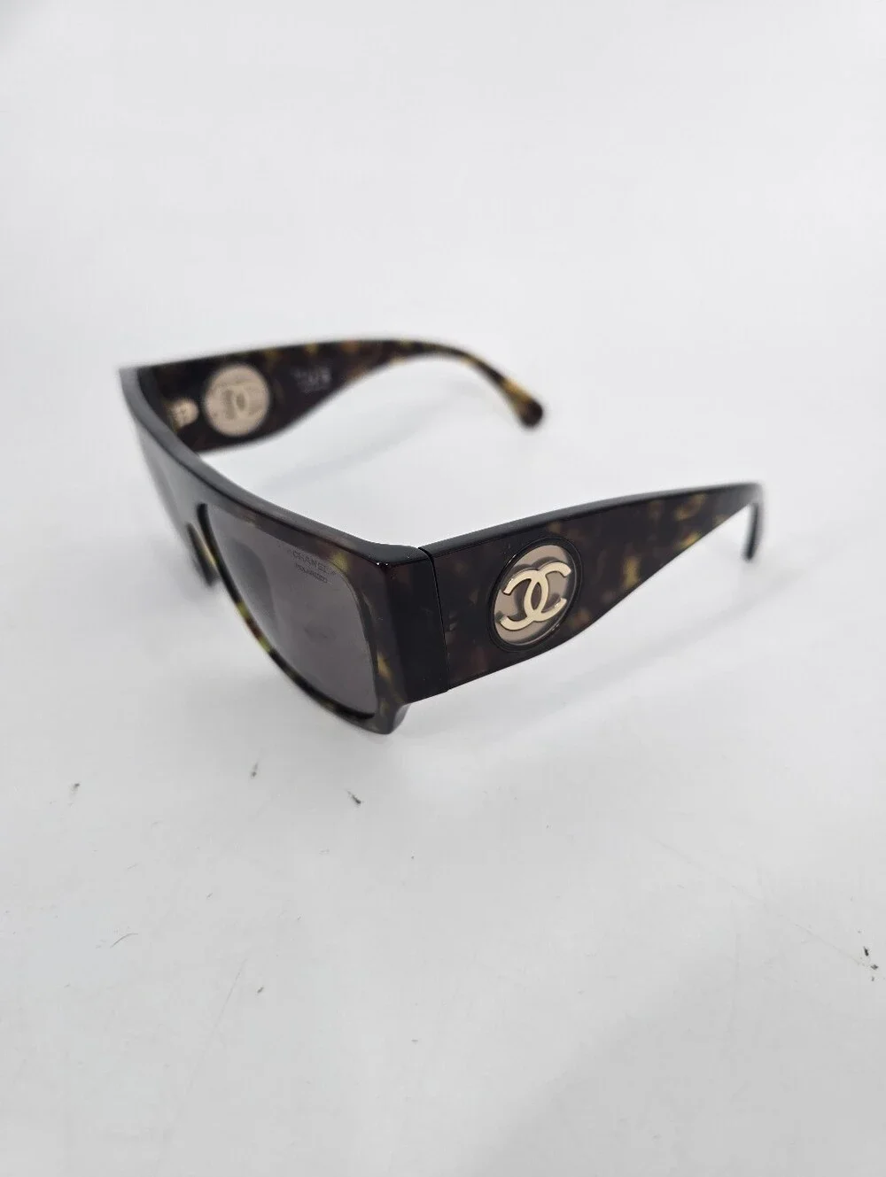 Chanel Square Dark Tortoise Women's Sunglasses 5549 with Case and Cloth